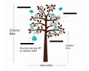 Tall Tree with Birds Leaves Shelf Tree Vinyl Decals Nursery Stickers